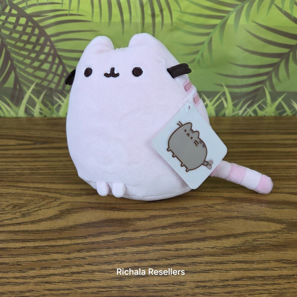 Gund Pusheen Pet Rose Pink Sitting Cat 6" Plush Stuffed Animal Soft Toy New